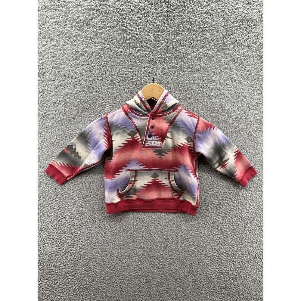 Polo By Ralph Lauren Half Button Native Aztec Navajo Hoodie Youth Size 100